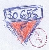 Dessin du N° de matricule d'André MIGDAL