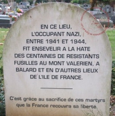 Stèle commémorative